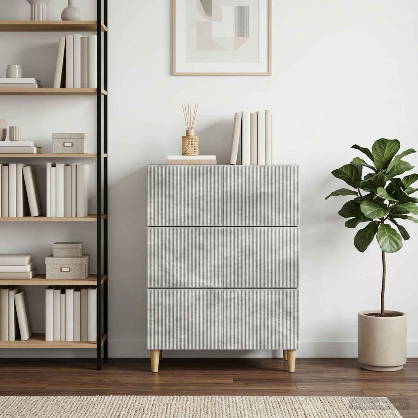 Mobile con Cassetti Grigio Cemento 66 x 34,5 x 90 cm