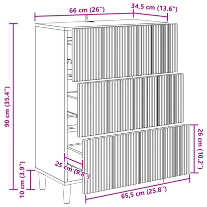 Mobile con Cassetti Legno antico 66 x 34,5 x 90 cm | homemem39