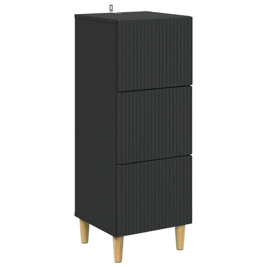 Mobile con Cassetti Nero 33 x 34,5 x 90 cm Legno ingegnerizzato | homemem39