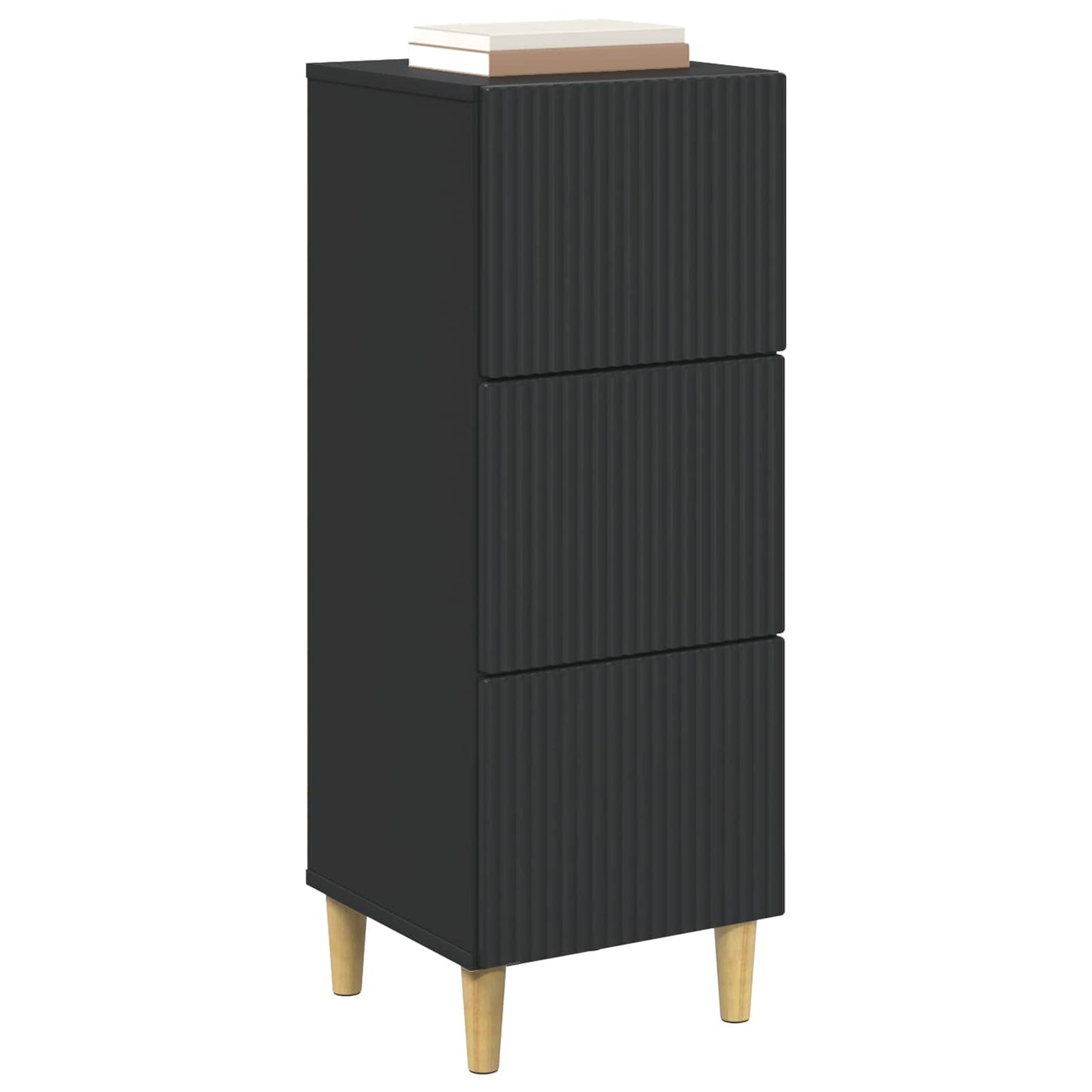 Mobile con Cassetti Nero 33 x 34,5 x 90 cm Legno ingegnerizzato | homemem39