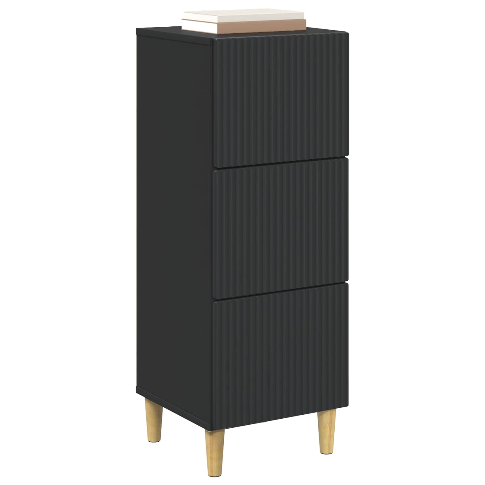 Mobile con Cassetti Nero 33 x 34,5 x 90 cm Legno ingegnerizzato | homemem39
