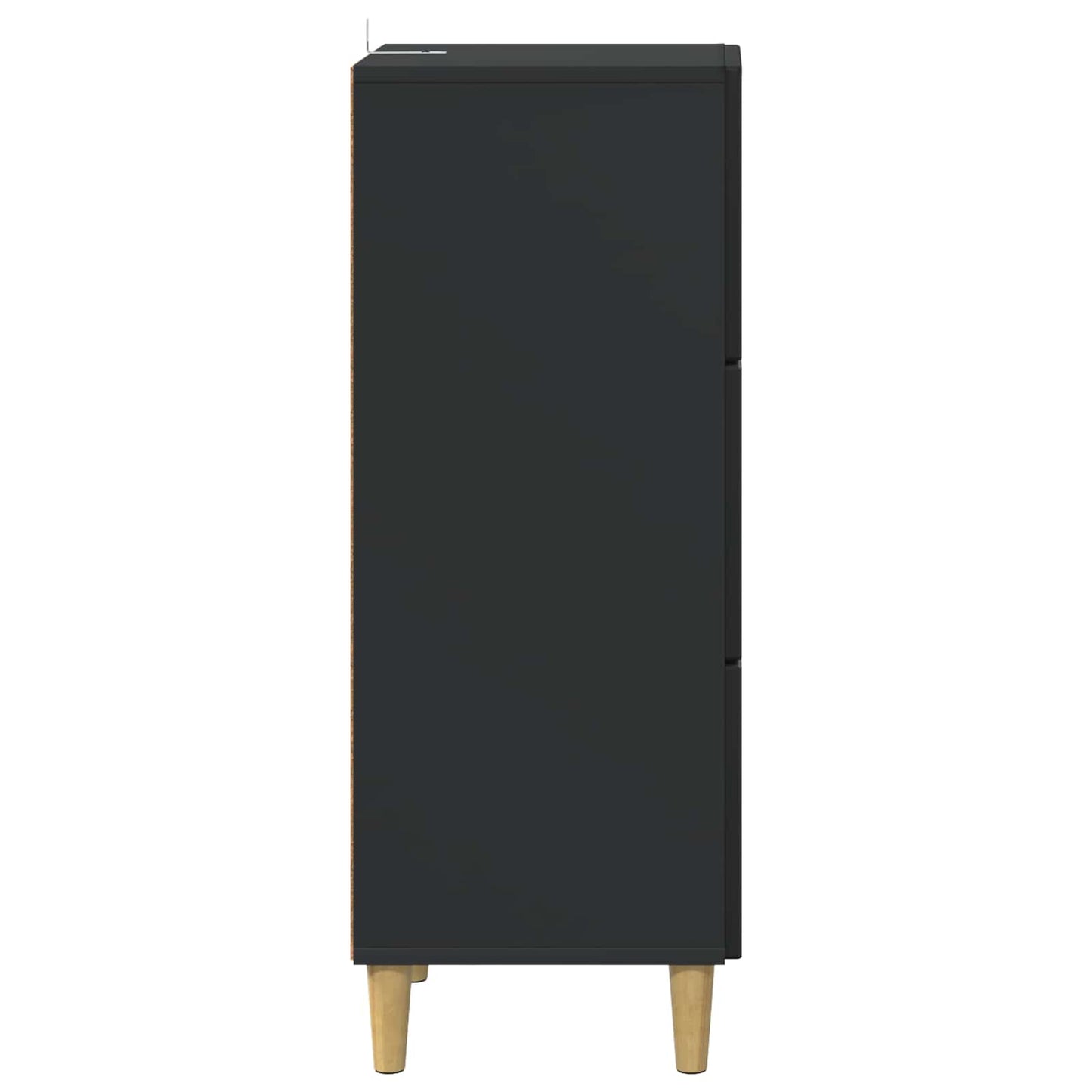 Mobile con Cassetti Nero 33 x 34,5 x 90 cm Legno ingegnerizzato