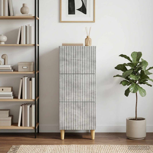 Mobile con Cassetti Grigio Cemento 33 x 34,5 x 90 cm