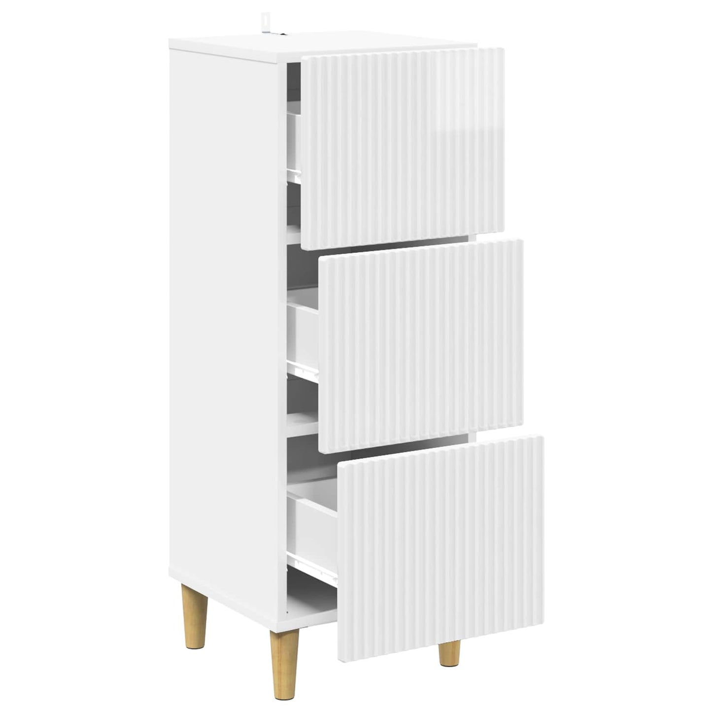 Mobile con Cassetti Bianco Lucido 33 x 34,5 x 90 cm | homemem39