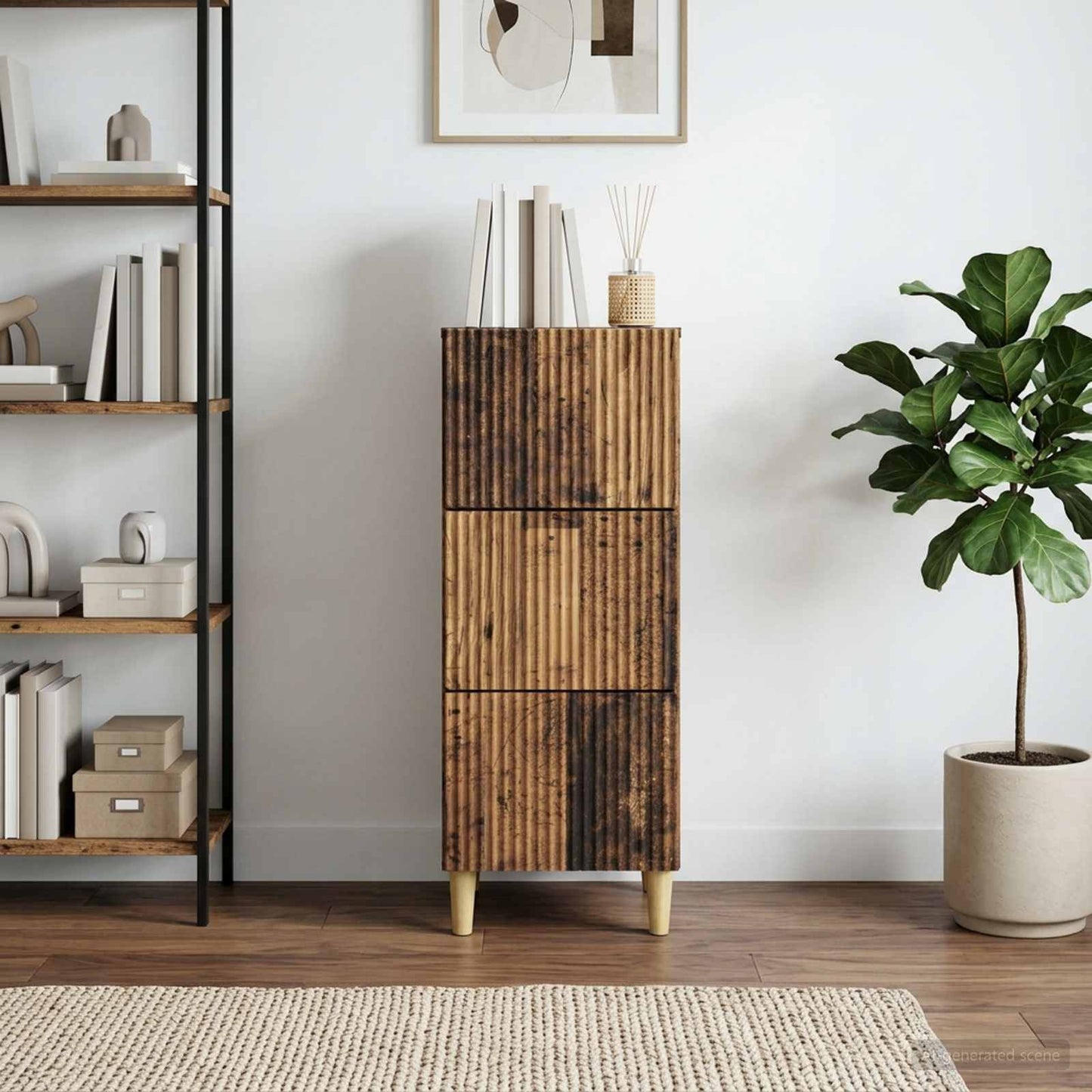 Mobile con Cassetti Legno antico 33 x 34,5 x 90 cm