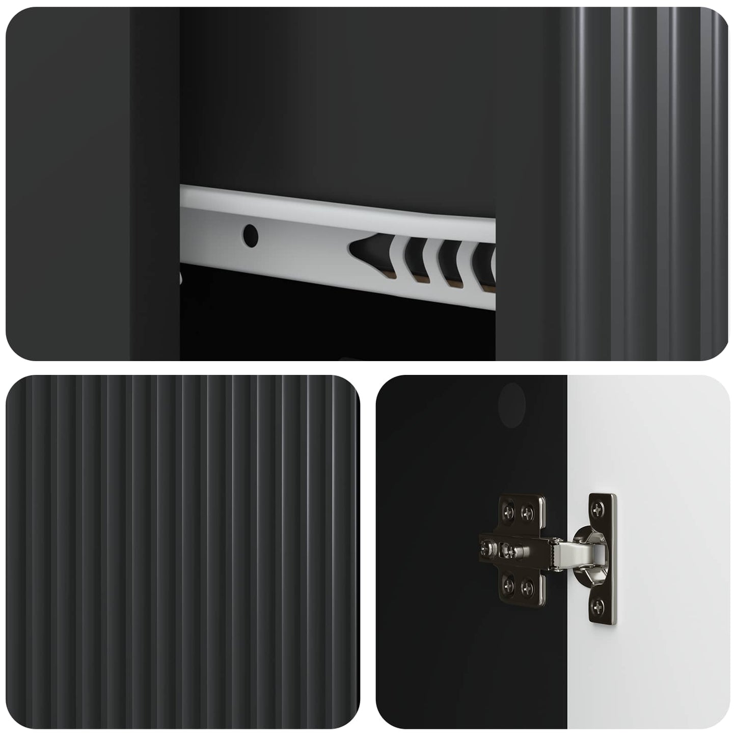 Credenza Nero 66 x 34,5 x 90 cm Legno ingegnerizzato | homemem39