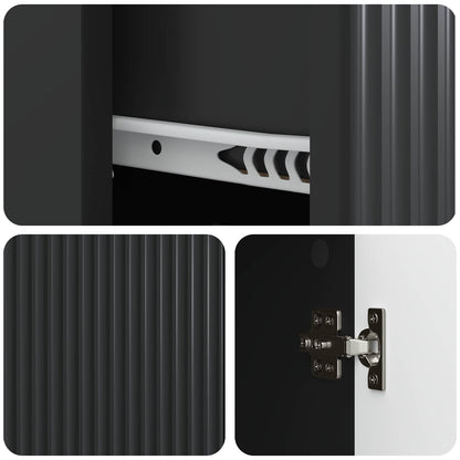 Credenza Nero 66 x 34,5 x 90 cm Legno ingegnerizzato | homemem39