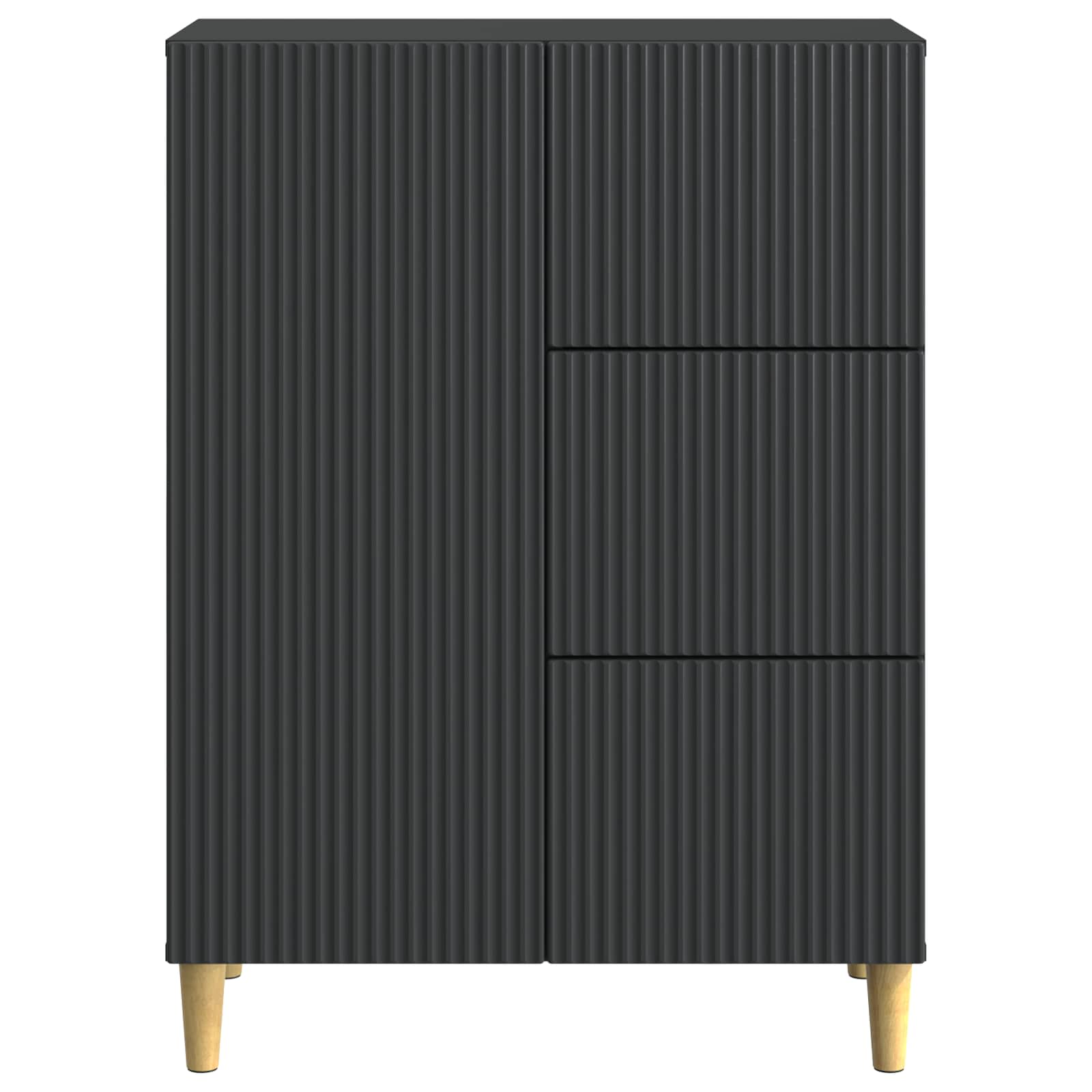 Credenza Nero 66 x 34,5 x 90 cm Legno ingegnerizzato | homemem39