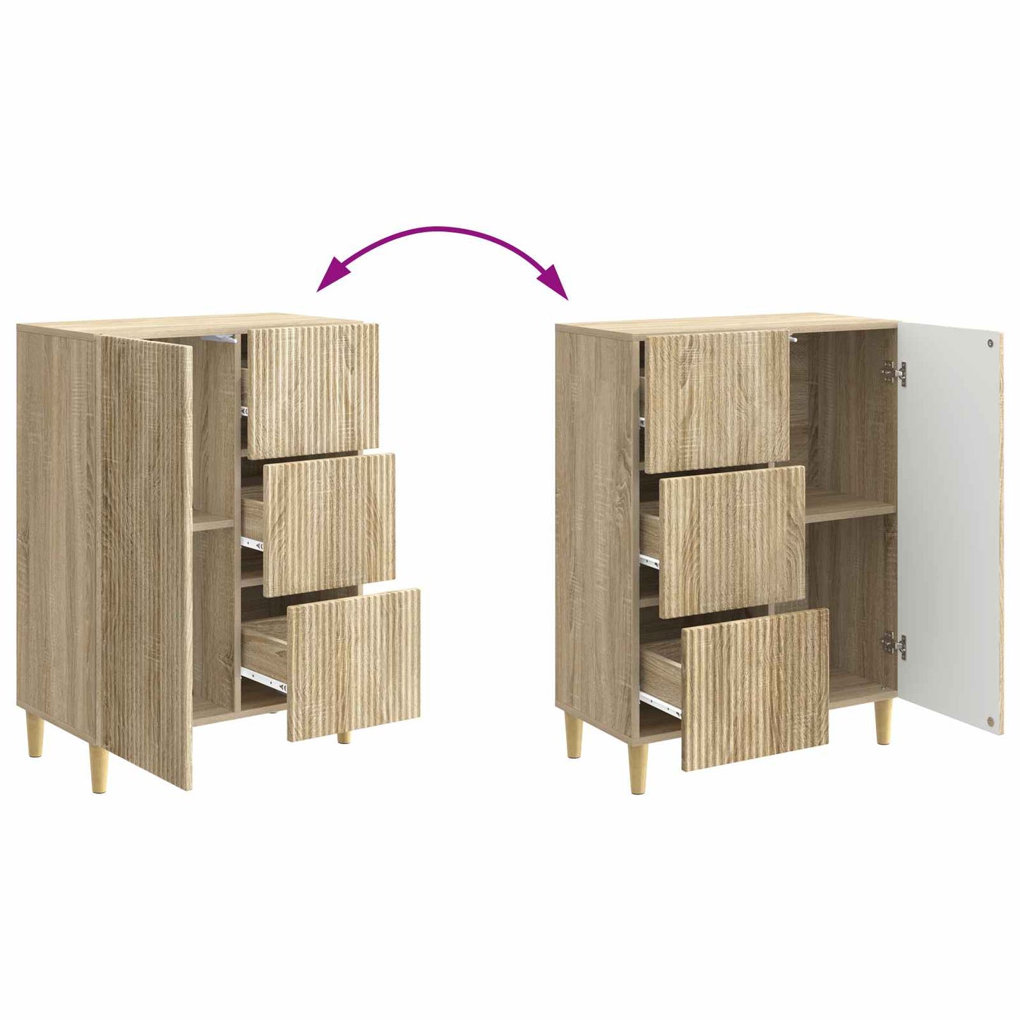 Credenza Rovere Sonoma 66 x 34,5 x 90 cm Legno ingegnerizzato