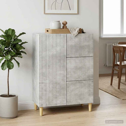 Credenza Grigio Cemento 66 x 34,5 x 90 cm Legno ingegnerizzato