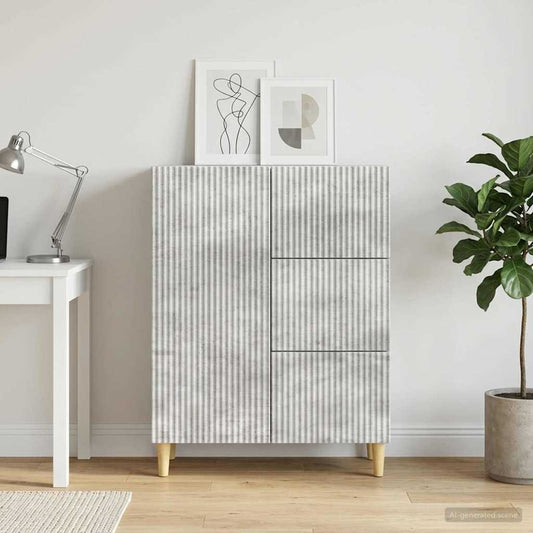 Credenza Grigio Cemento 66 x 34,5 x 90 cm Legno ingegnerizzato