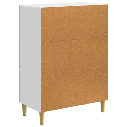 Credenza Bianco Lucido 66 x 34,5 x 90 cm Legno ingegnerizzato