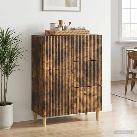 Credenza Rovere Fumo 66 x 34,5 x 90 cm Legno ingegnerizzato