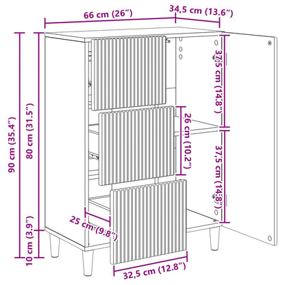Credenza Legno antico 66 x 34,5 x 90 cm Legno ingegnerizzato | homemem39