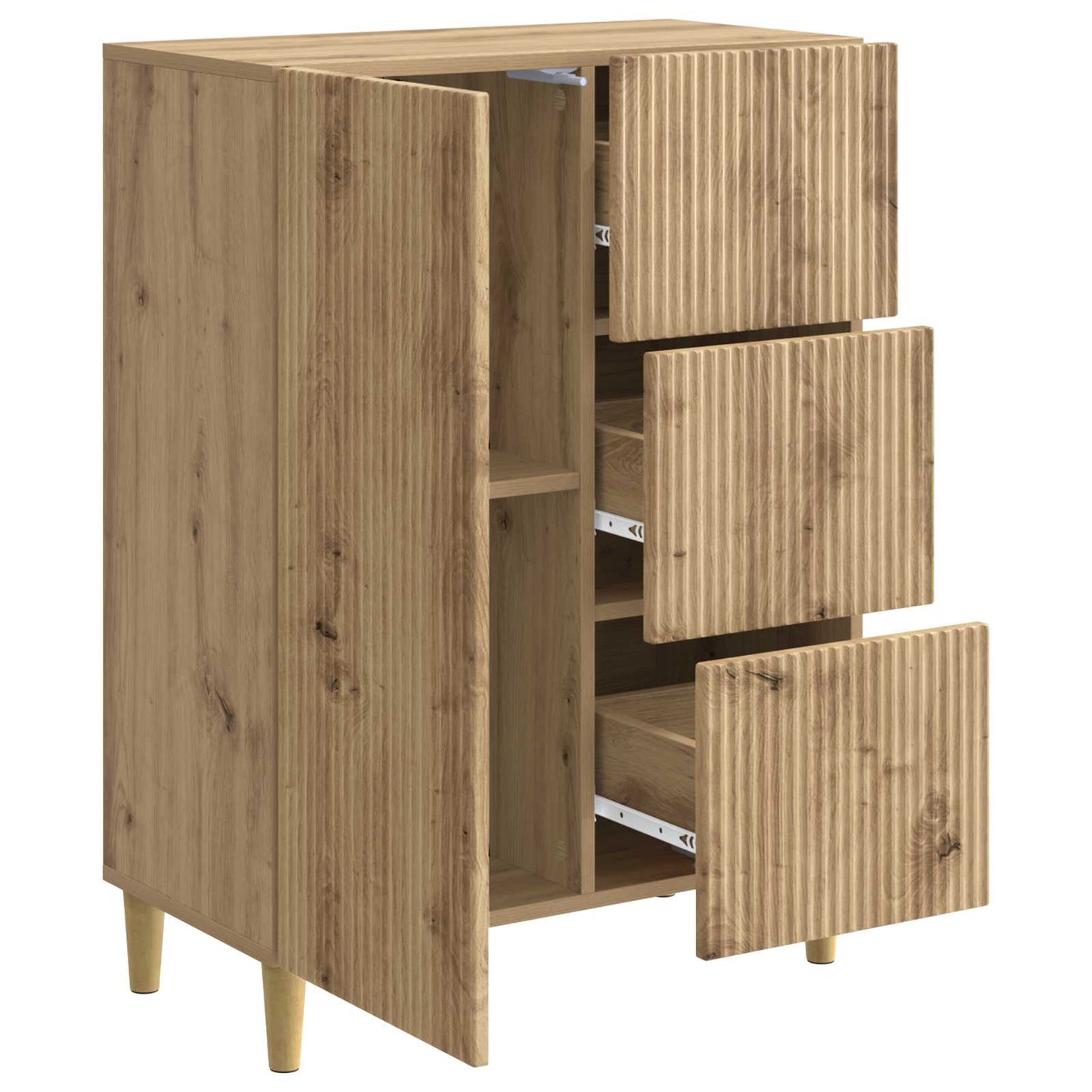 Credenza con cassetto Rovere Artigianale 66 x 34,5 x 90 cm | homemem39