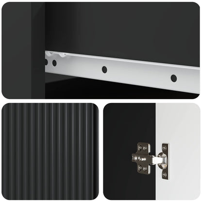 Credenza Nero 66 x 34,5 x 90 cm Legno ingegnerizzato