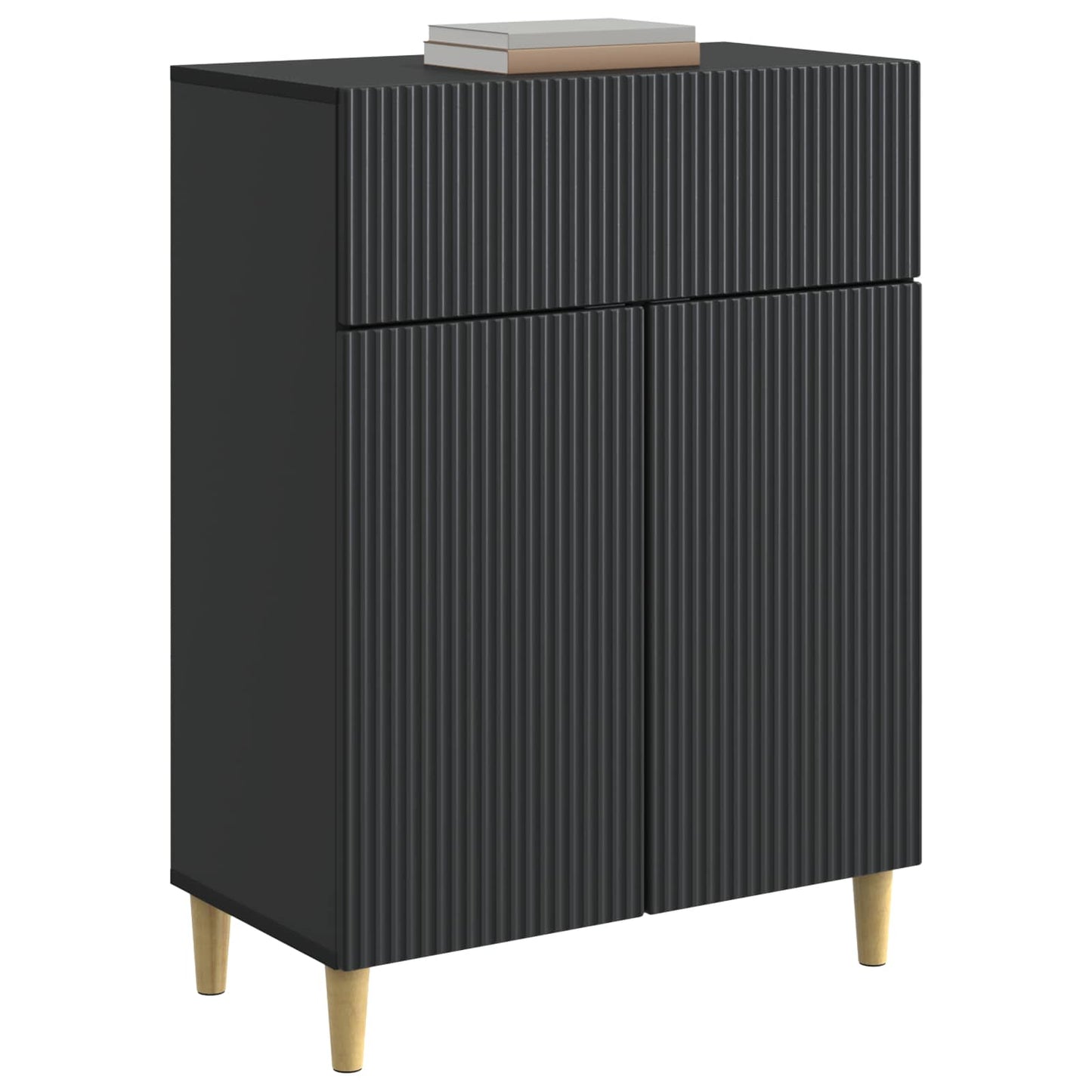 Credenza Nero 66 x 34,5 x 90 cm Legno ingegnerizzato