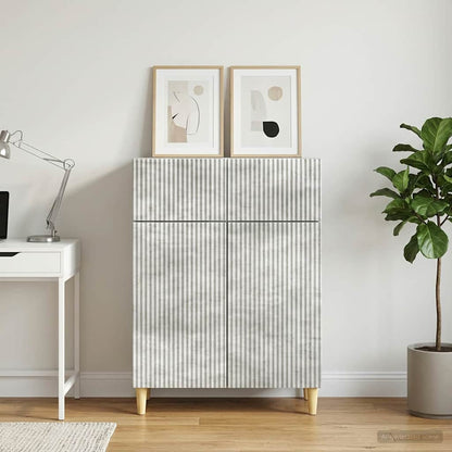 Credenza Grigio Cemento 66 x 34,5 x 90 cm Legno ingegnerizzato