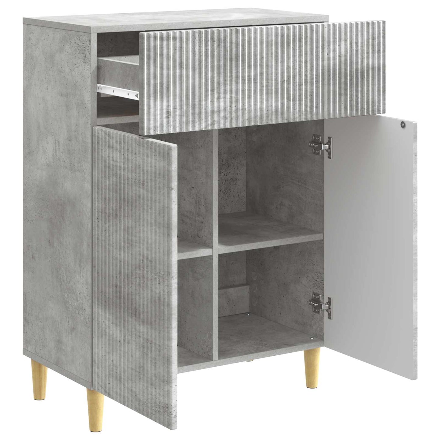 Credenza Grigio Cemento 66 x 34,5 x 90 cm Legno ingegnerizzato