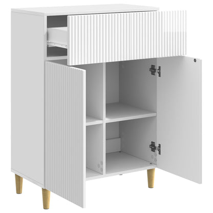 Credenza Bianco Lucido 66 x 34,5 x 90 cm Legno ingegnerizzato | homemem39