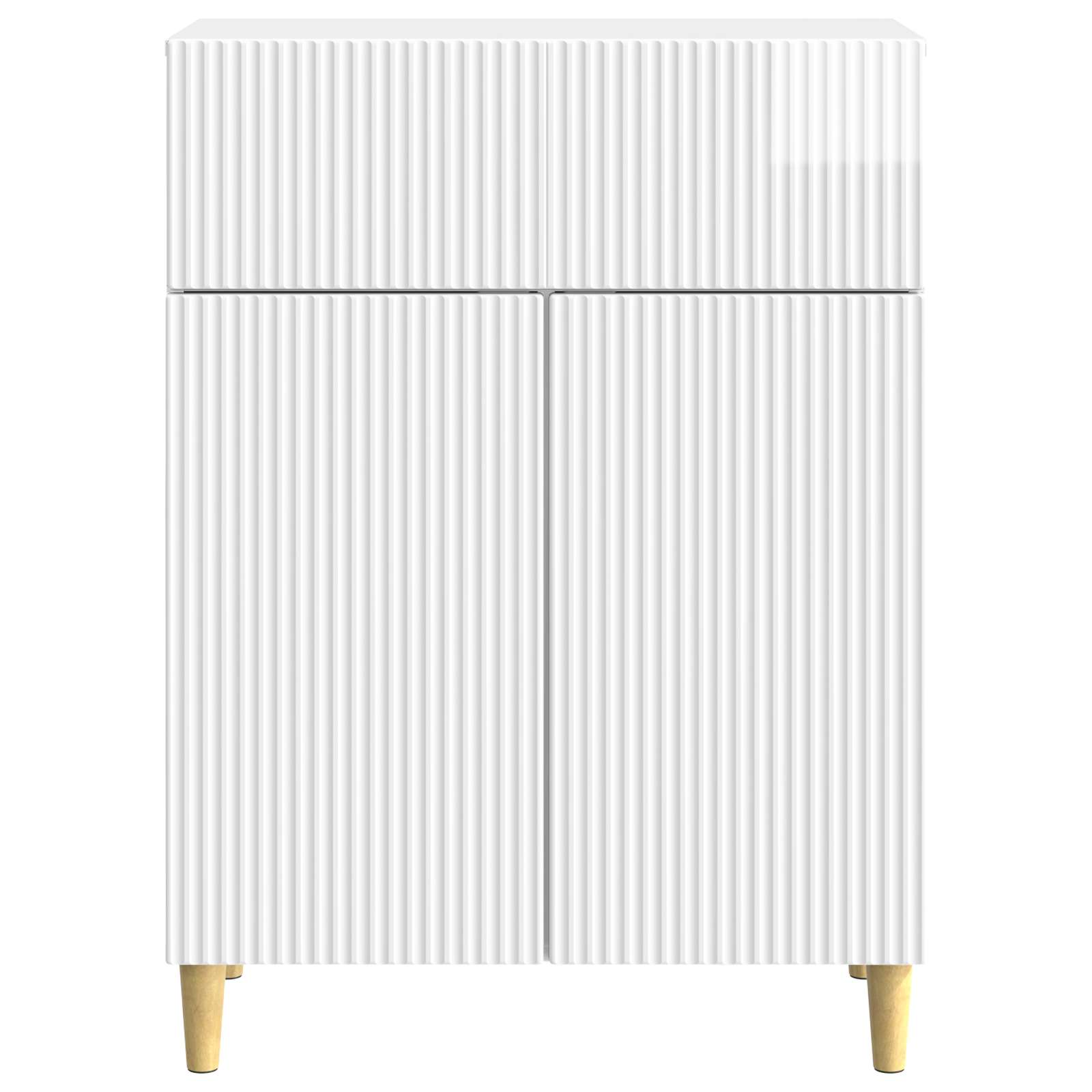 Credenza Bianco Lucido 66 x 34,5 x 90 cm Legno ingegnerizzato | homemem39