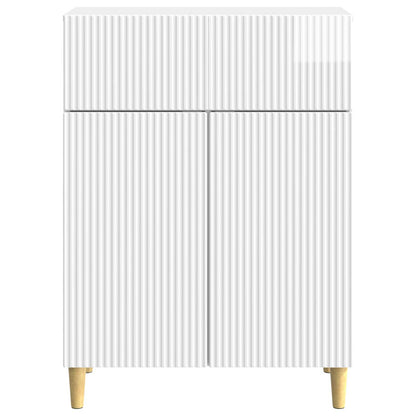 Credenza Bianco Lucido 66 x 34,5 x 90 cm Legno ingegnerizzato | homemem39