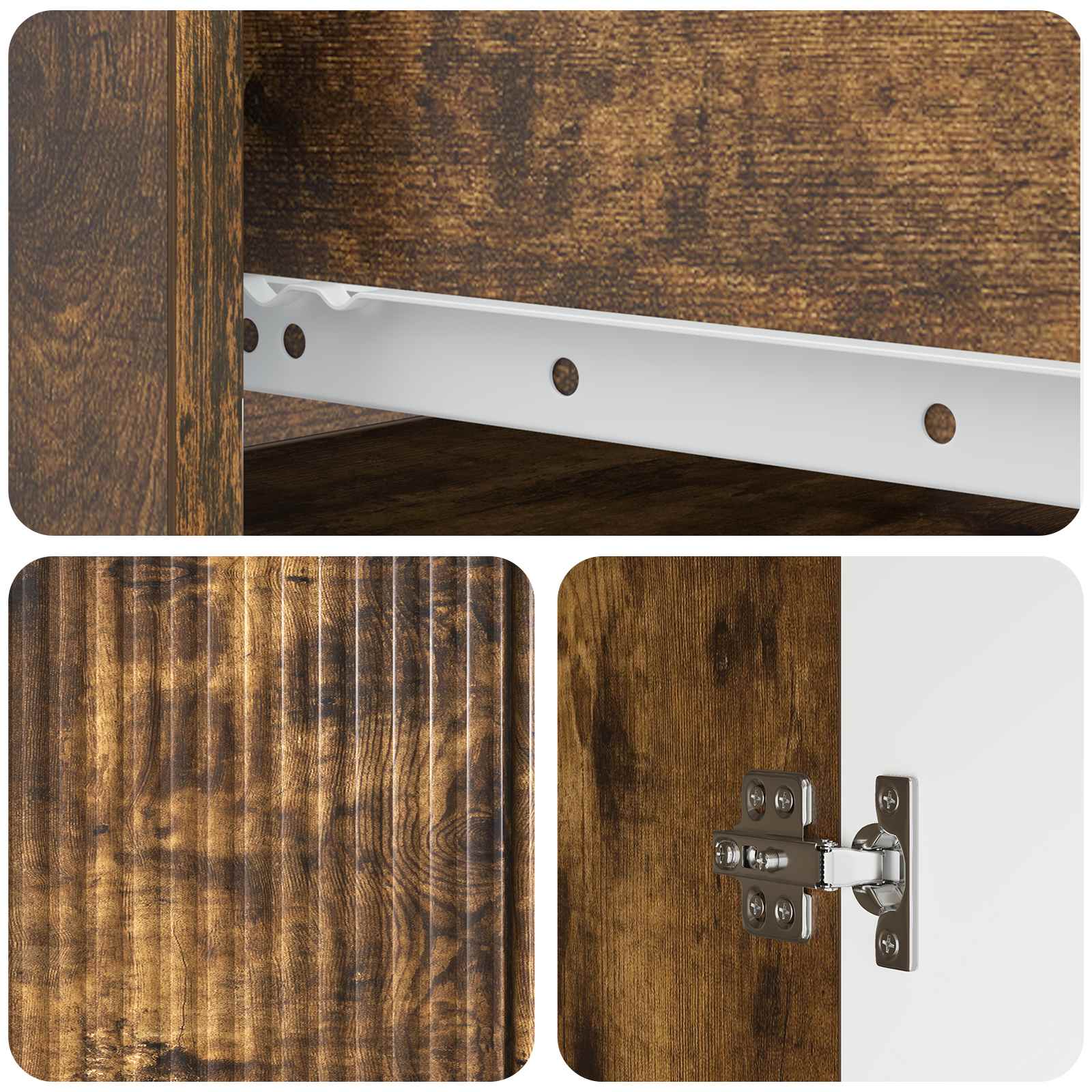 Credenza Rovere Fumo 66 x 34,5 x 90 cm Legno ingegnerizzato | homemem39