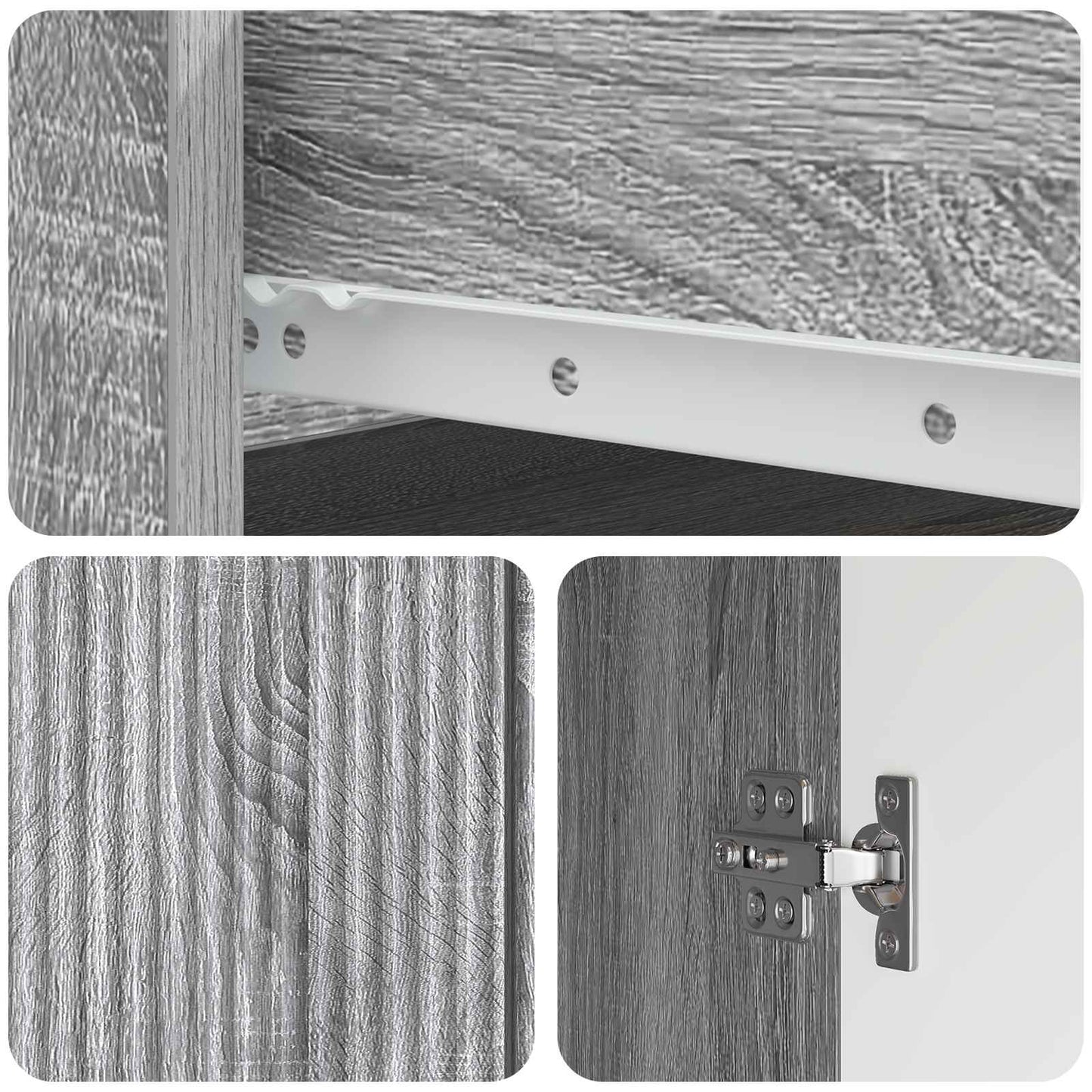 Credenza Grigio Sonoma 66 x 34,5 x 90 cm Legno ingegnerizzato | homemem39