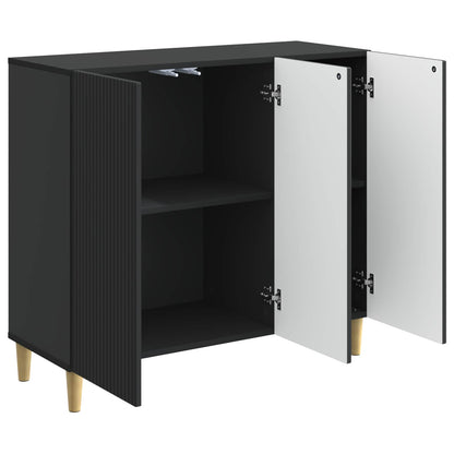 Credenza Nero 89 x 34,5 x 80 cm Legno ingegnerizzato
