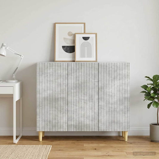 Credenza Grigio Cemento 89 x 34,5 x 80 cm Legno ingegnerizzato