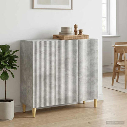 Credenza Grigio Cemento 89 x 34,5 x 80 cm Legno ingegnerizzato