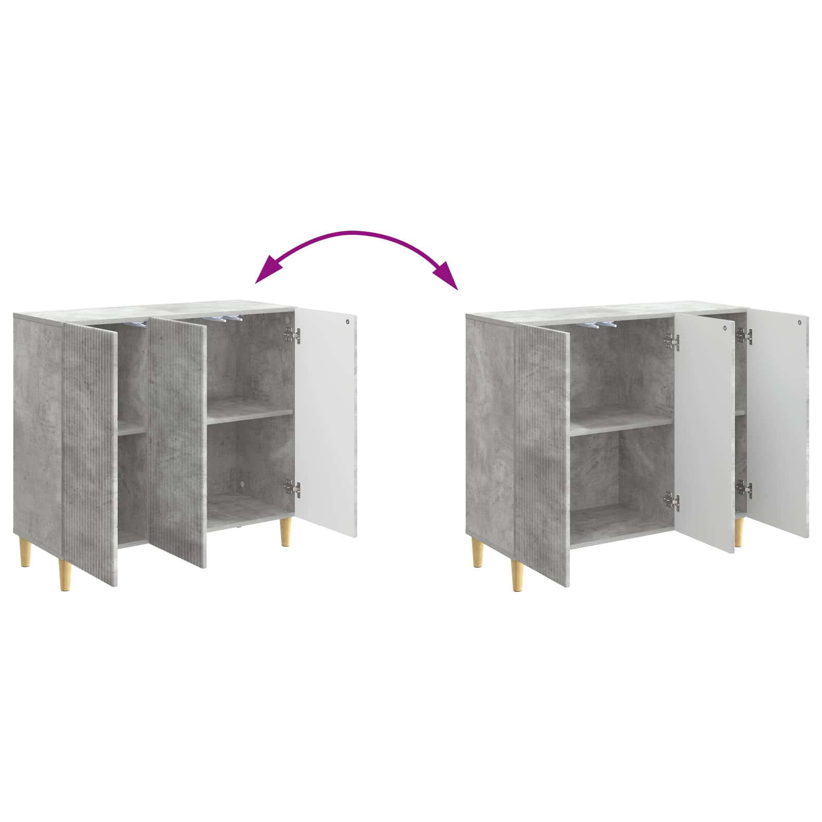 Credenza Grigio Cemento 89 x 34,5 x 80 cm Legno ingegnerizzato | homemem39
