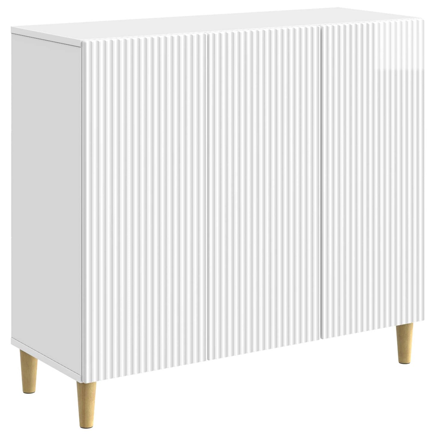 Credenza Bianco Lucido 89 x 34,5 x 80 cm Legno ingegnerizzato | homemem39