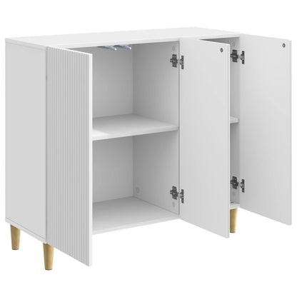 Credenza Bianco Lucido 89 x 34,5 x 80 cm Legno ingegnerizzato