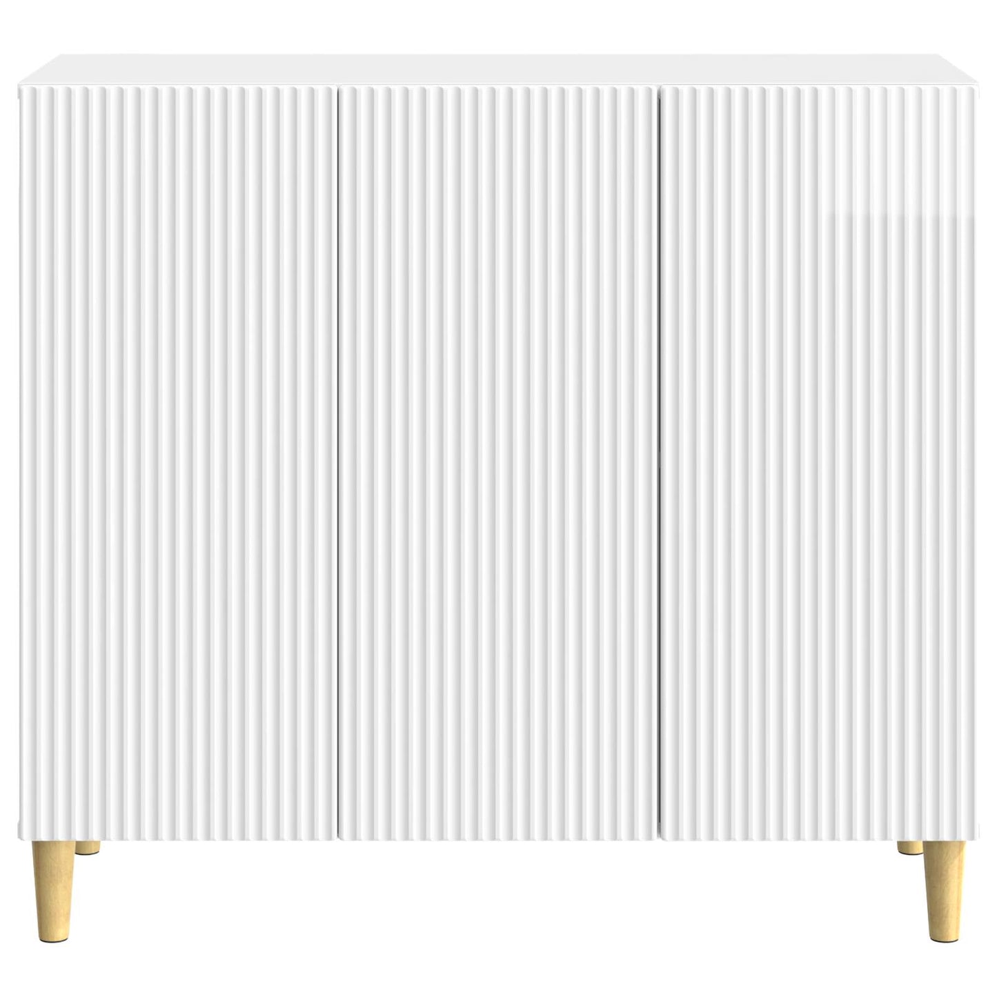 Credenza Bianco Lucido 89 x 34,5 x 80 cm Legno ingegnerizzato | homemem39