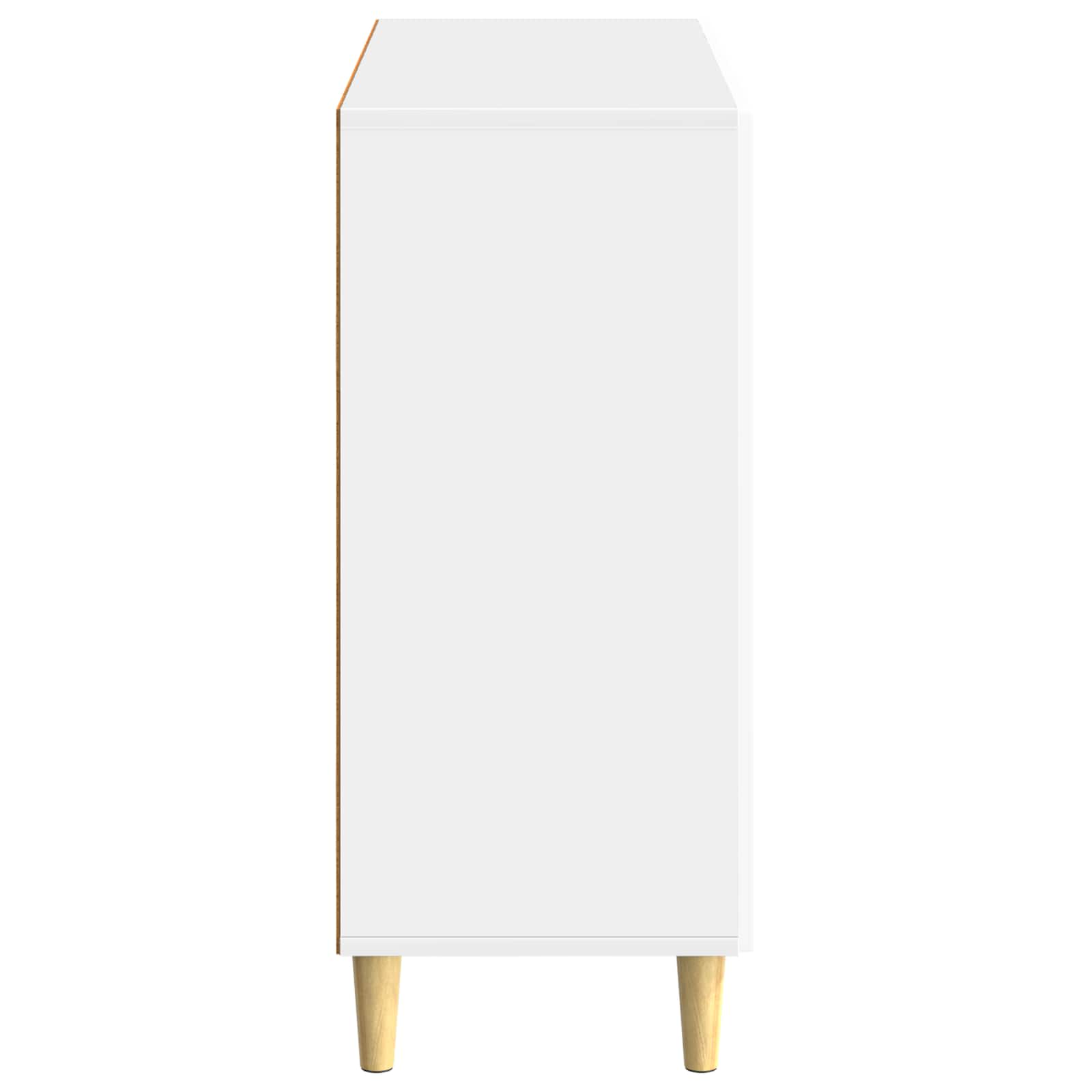 Credenza Bianco Lucido 89 x 34,5 x 80 cm Legno ingegnerizzato | homemem39