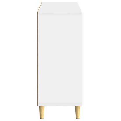 Credenza Bianco Lucido 89 x 34,5 x 80 cm Legno ingegnerizzato | homemem39