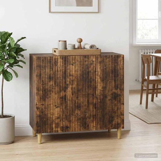 Credenza Rovere Fumo 89 x 34,5 x 80 cm Legno ingegnerizzato