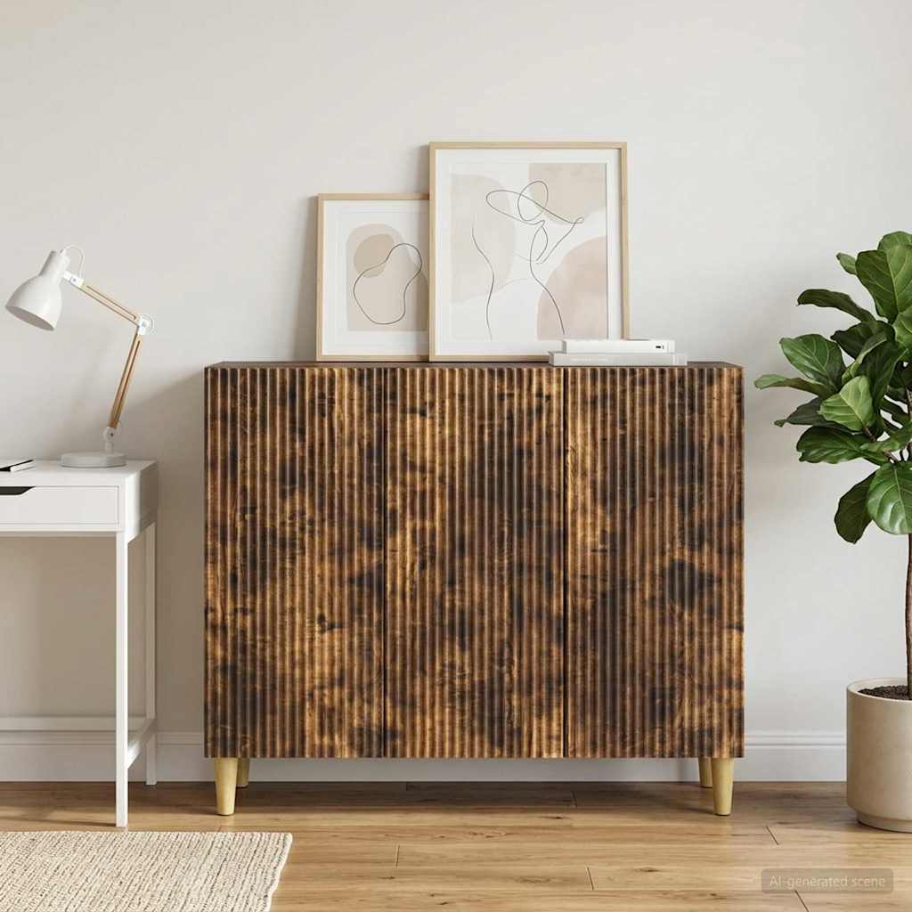 Credenza Rovere Fumo 89 x 34,5 x 80 cm Legno ingegnerizzato