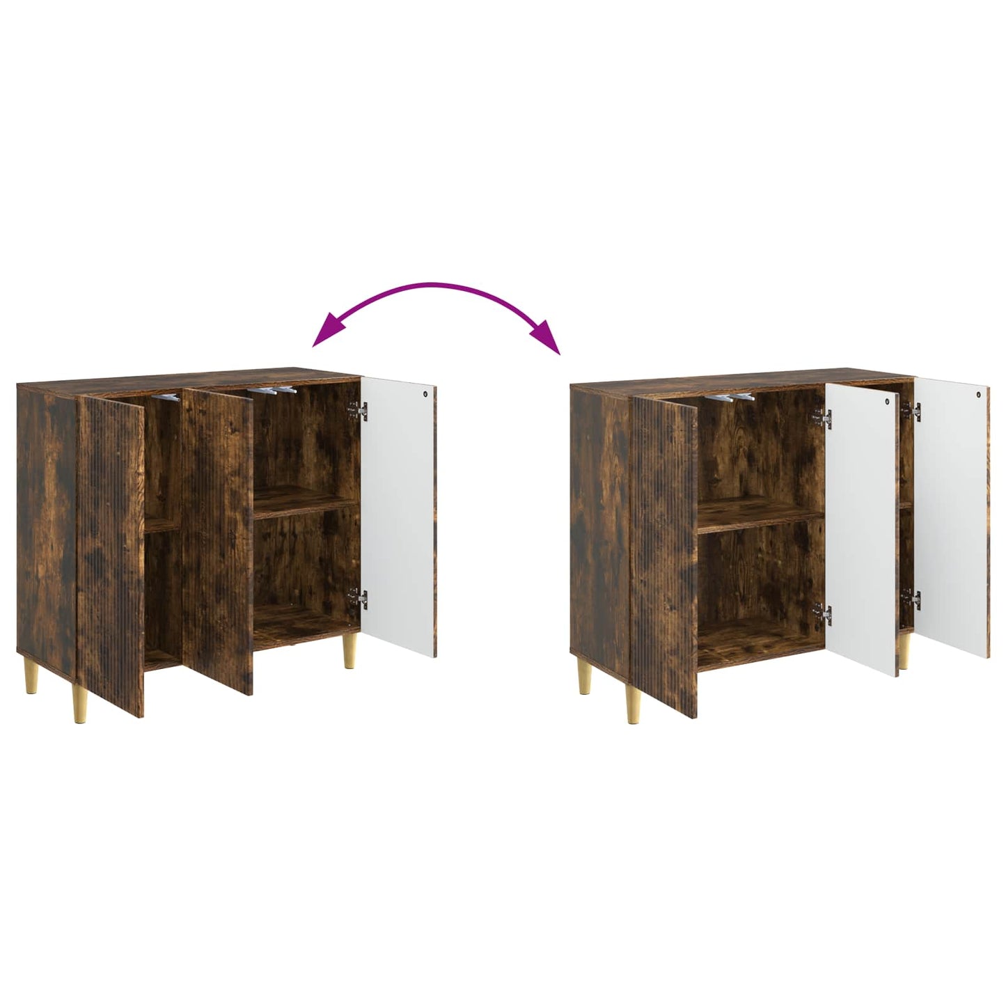 Credenza Rovere Fumo 89 x 34,5 x 80 cm Legno ingegnerizzato | homemem39