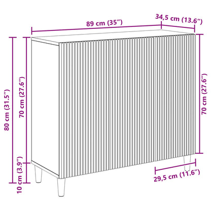 Credenza Rovere Fumo 89 x 34,5 x 80 cm Legno ingegnerizzato | homemem39