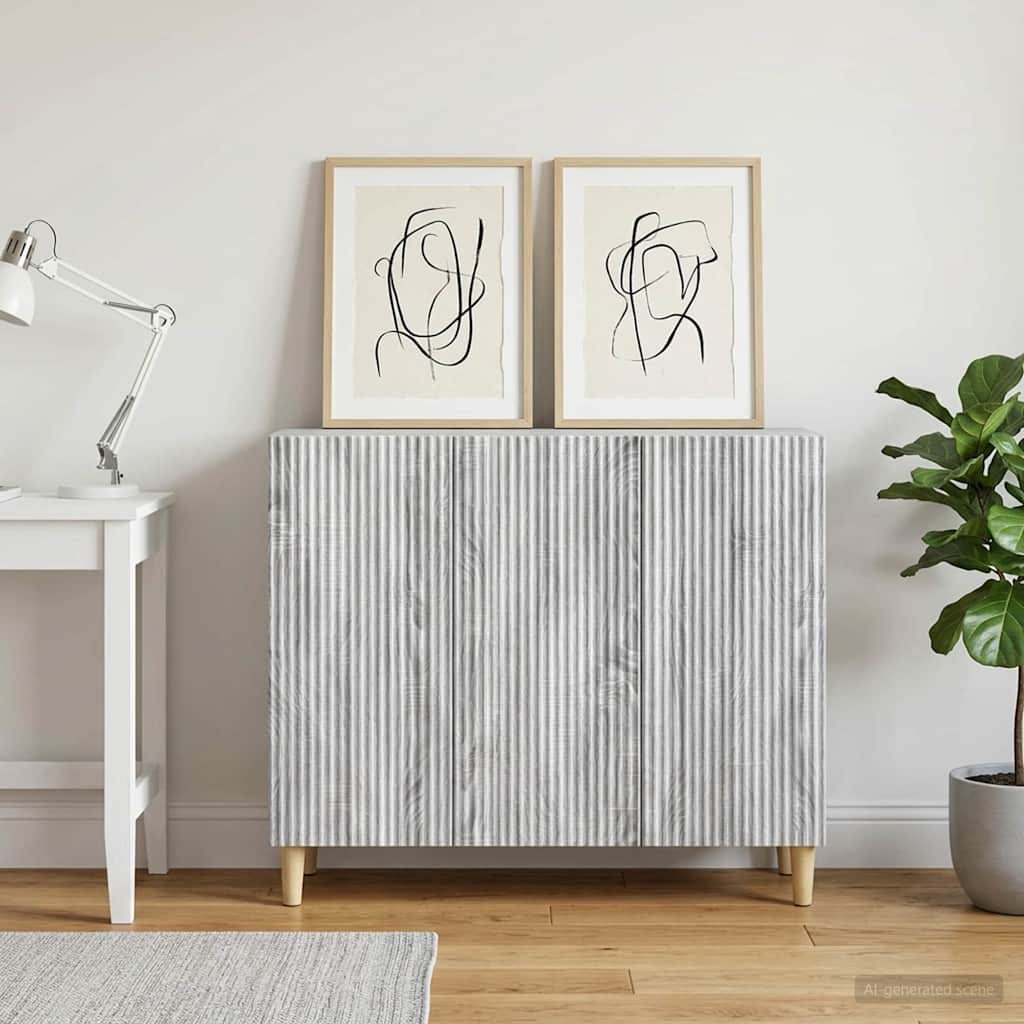 Credenza Grigio Sonoma 89 x 34,5 x 80 cm Legno ingegnerizzato