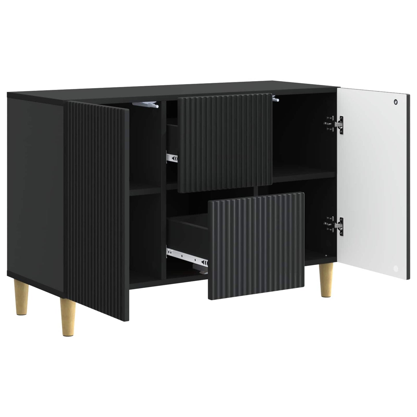 Credenza Nero 89 x 34,5 x 60 cm Legno ingegnerizzato