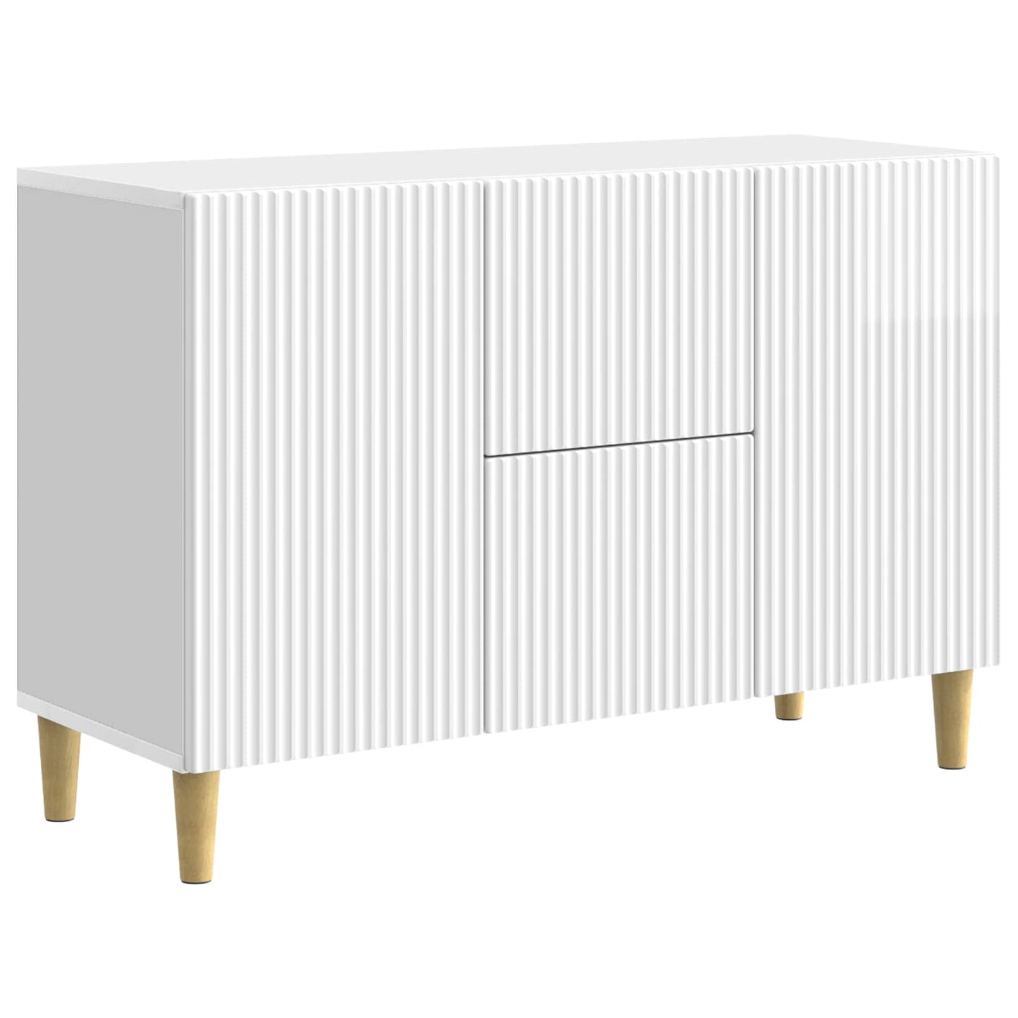 Credenza Bianco Lucido 89 x 34,5 x 60 cm Legno ingegnerizzato