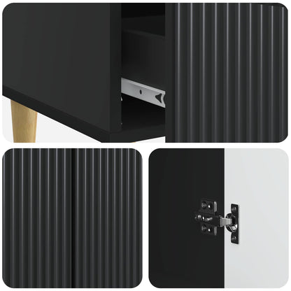 Credenza Nero 66 x 34,5 x 95 cm Legno ingegnerizzato