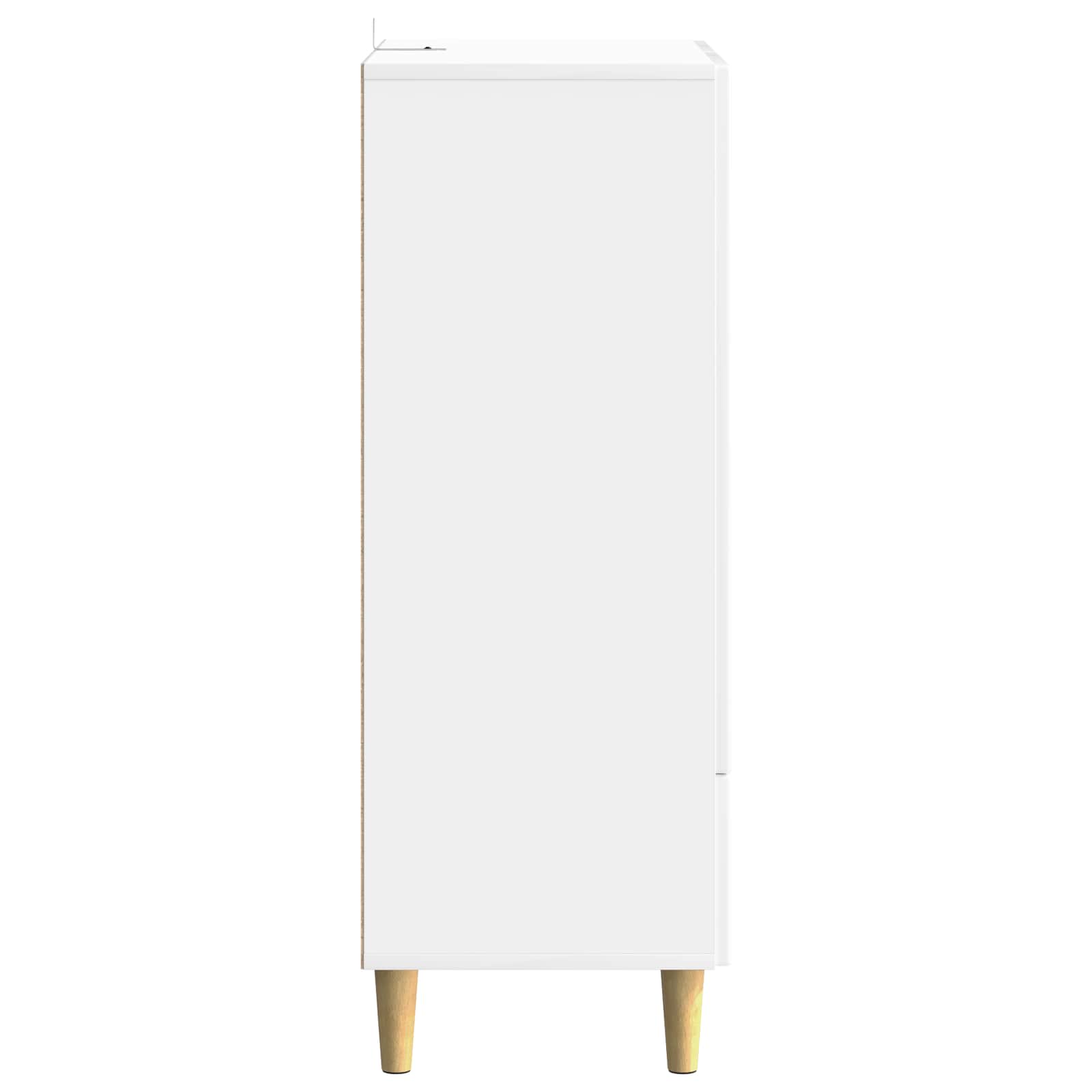 Credenza Bianco Lucido 66 x 34,5 x 95 cm Legno ingegnerizzato | homemem39