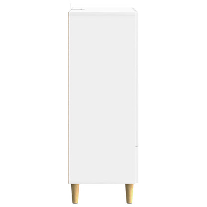 Credenza Bianco Lucido 66 x 34,5 x 95 cm Legno ingegnerizzato | homemem39