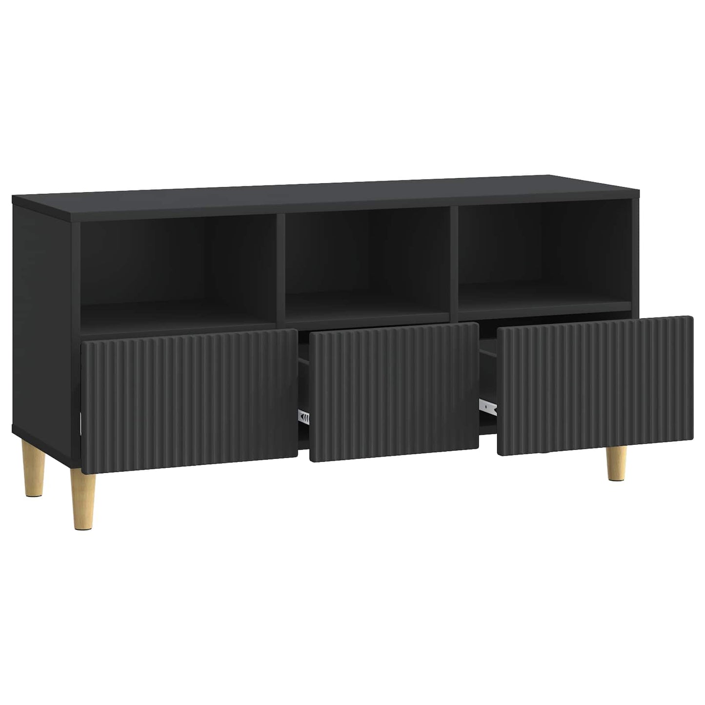 Mobile TV Nero 102 x 34,5 x 50 cm Legno ingegnerizzato | homemem39