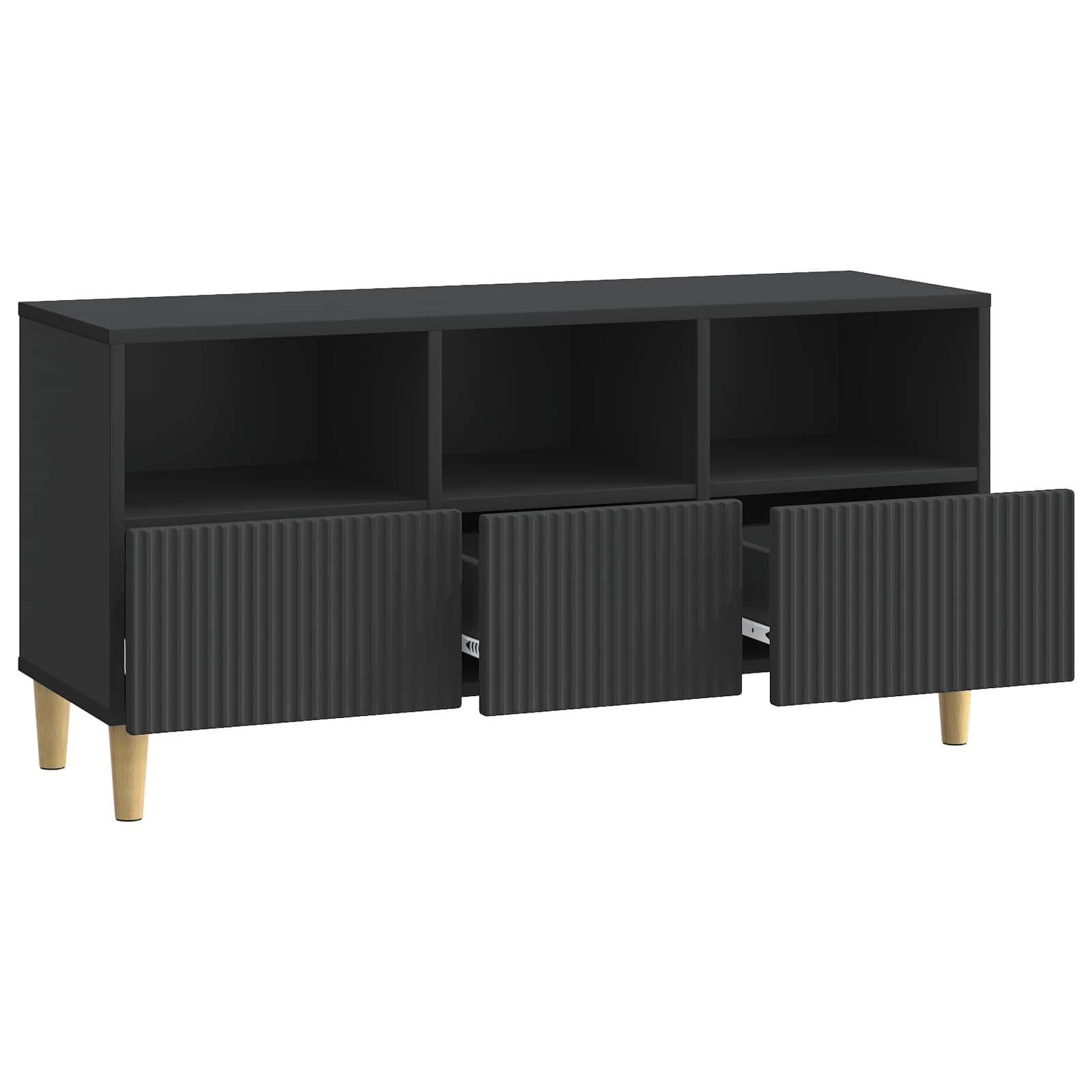Mobile TV Nero 102 x 34,5 x 50 cm Legno ingegnerizzato | homemem39