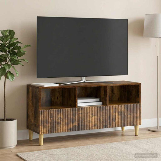 Mobile TV Rovere Fumo 102 x 34,5 x 50 cm Legno ingegnerizzato